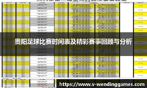 贵阳足球比赛时间表及精彩赛事回顾与分析